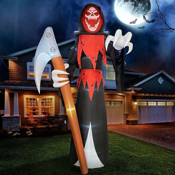 Joiedomi 12 ft Tall Halloween Inflatable Outdoor Decoration Grim Reaper Decor - Picture 1 of 9